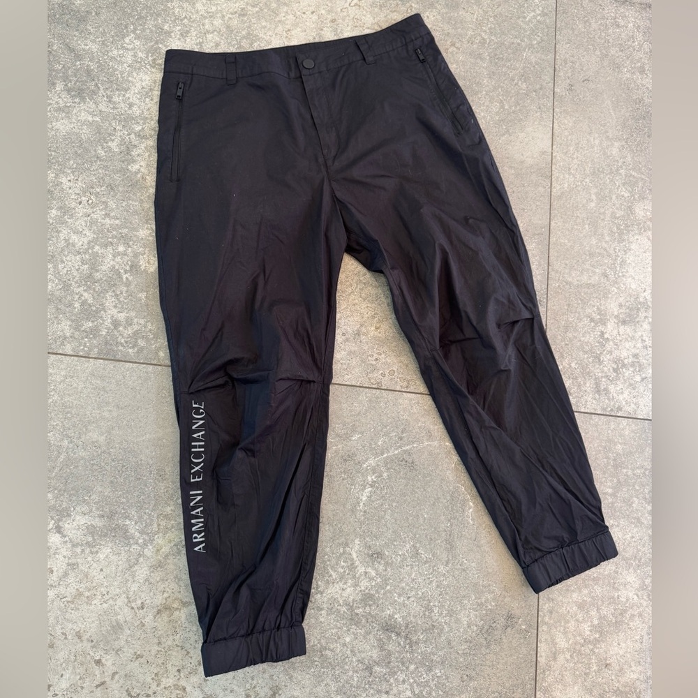 Armani Exchange Elegant Black Trousers